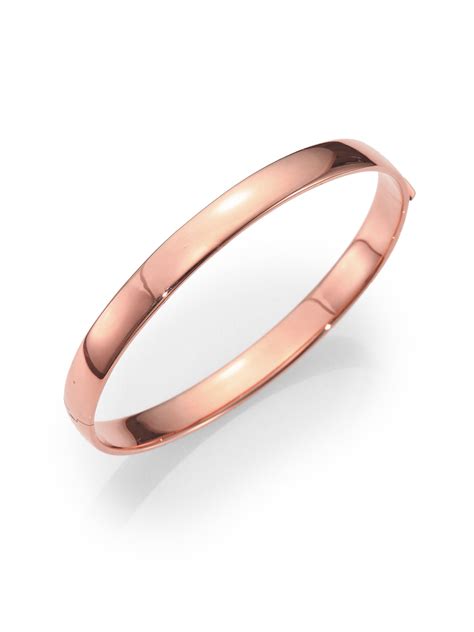 18k rose gold bangle bracelet.